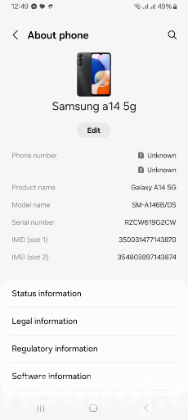 Samsung a14 5g
